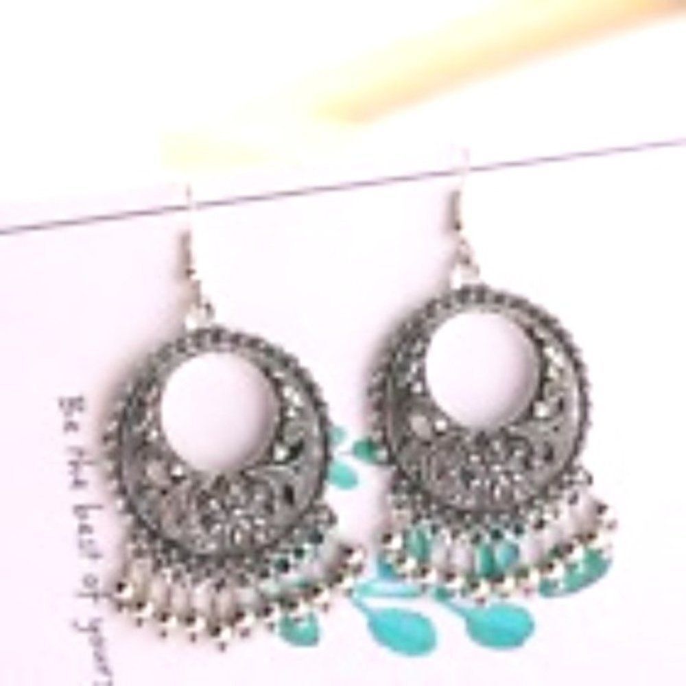 Womens Bohemian Waterdrop Earrings